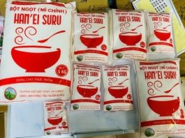 Bộ Y tế tạm dừng lưu thông đối với hai nhãn hiệu bột ngọt có xuất xứ Trung Quốc